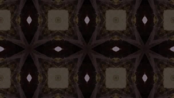 Verfilmung Mit Nahtlosem Geometrischen Ornamentmuster Hintergrund Abstrakter Illusionen — Stockvideo