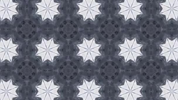 Footage Seamless Geometric Ornamental Pattern Abstract Illusion Background — Stock Video