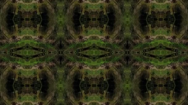 Optagelser Med Sømløse Geometriske Ornamentale Mønster Abstrakt Illusion Baggrund – Stock-video