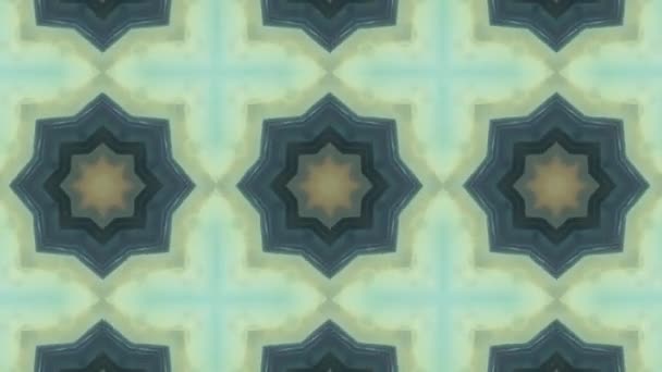 Verfilmung Mit Nahtlosem Geometrischen Ornamentmuster Hintergrund Abstrakter Illusionen — Stockvideo