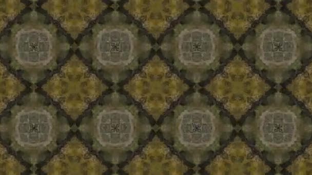 Footage Seamless Geometric Ornamental Pattern Abstract Illusion Background — Stock Video