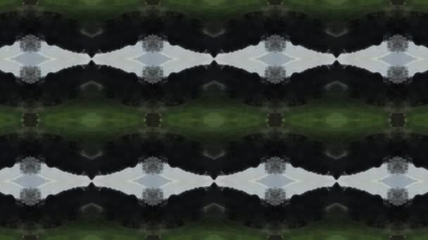 Bilder Med Sömlösa Geometriska Prydnadsmönster Abstrakt Illusion Bakgrund — Stockvideo