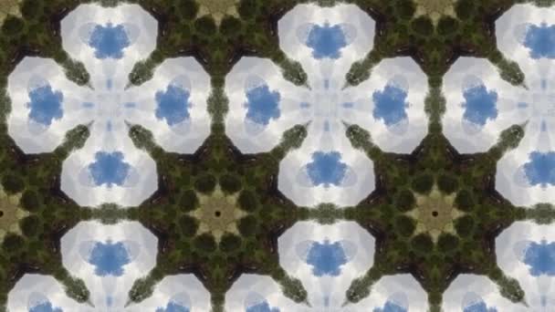 Filmación Con Patrón Ornamental Geométrico Sin Costuras Fondo Abstracto Ilusión — Vídeo de stock