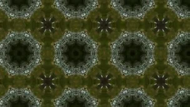 Filmación Con Patrón Ornamental Geométrico Sin Costuras Fondo Abstracto Ilusión — Vídeo de stock