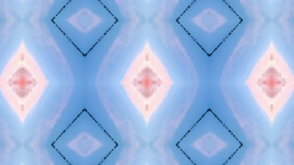 Verfilmung Mit Nahtlosem Geometrischen Ornamentmuster Hintergrund Abstrakter Illusionen — Stockvideo