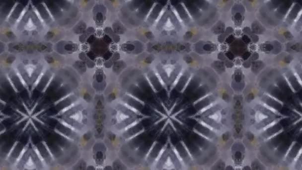 Verfilmung Mit Nahtlosem Geometrischen Ornamentmuster Hintergrund Abstrakter Illusionen — Stockvideo