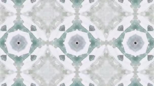 Verfilmung Mit Nahtlosem Geometrischen Ornamentmuster Hintergrund Abstrakter Illusionen — Stockvideo