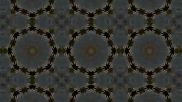 Filmagem Com Padrão Ornamental Geométrico Sem Costura Contexto Ilusão Abstrata — Vídeo de Stock