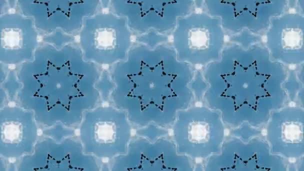 Verfilmung Mit Nahtlosem Geometrischen Ornamentmuster Hintergrund Abstrakter Illusionen — Stockvideo