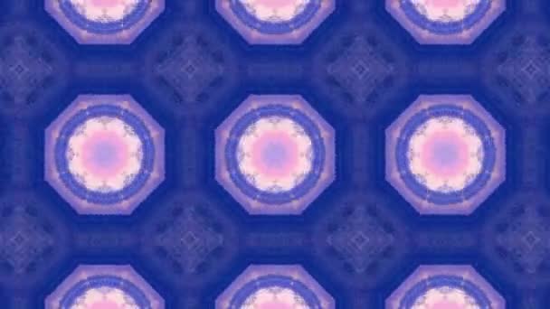 Verfilmung Mit Nahtlosem Geometrischen Ornamentmuster Hintergrund Abstrakter Illusionen — Stockvideo