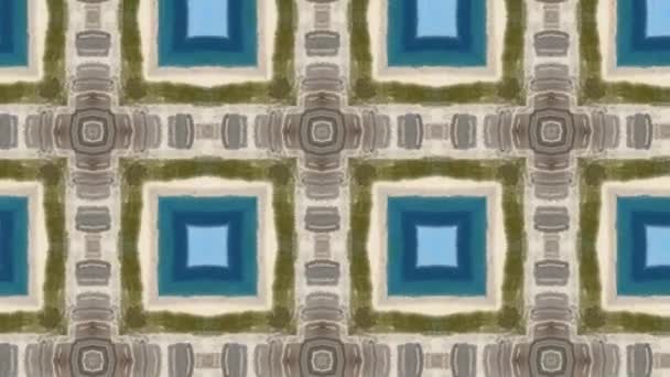 Filmati Con Motivo Geometrico Ornamentale Senza Cuciture Sfondo Astratto Illusione — Video Stock