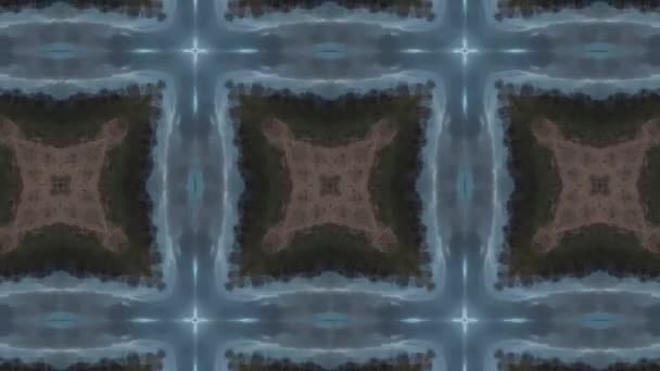 Dikensiz Geometrik Süslemeli Görüntü Soyut Illüzyon Arka Planı — Stok video
