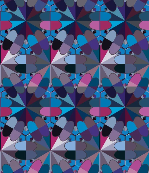 Nahtlose Geometrische Ornamentale Muster Abstrakte Illusion Hintergrund — Stockvektor