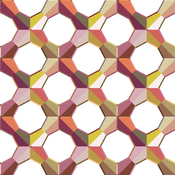 Patrón Ornamental Geométrico Sin Costuras Fondo Ilusión Abstracta — Vector de stock