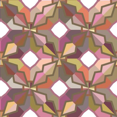 Kusursuz geometrik süslemeli desen, soyut illüzyon arka planı