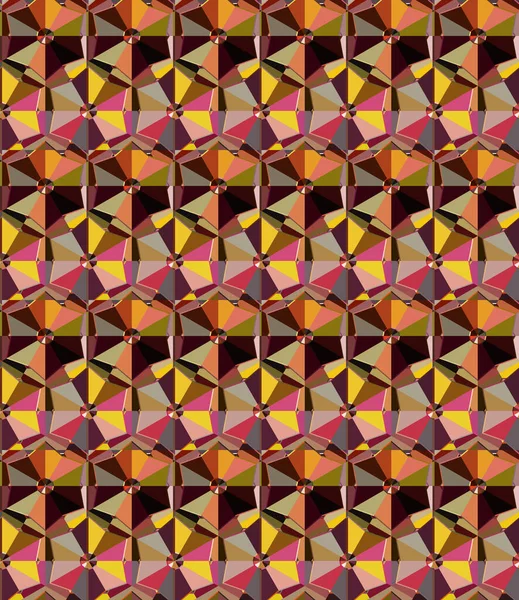 Naadloos Geometrisch Ornamentspatroon Abstracte Illusie Achtergrond — Stockvector