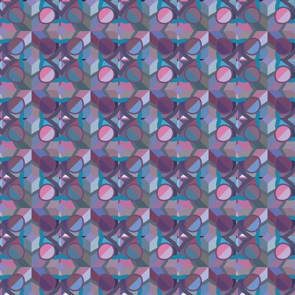 Безшовний Геометричний Орнаментальний Візерунок Абстрактний Ілюзійний Фон — стоковий вектор