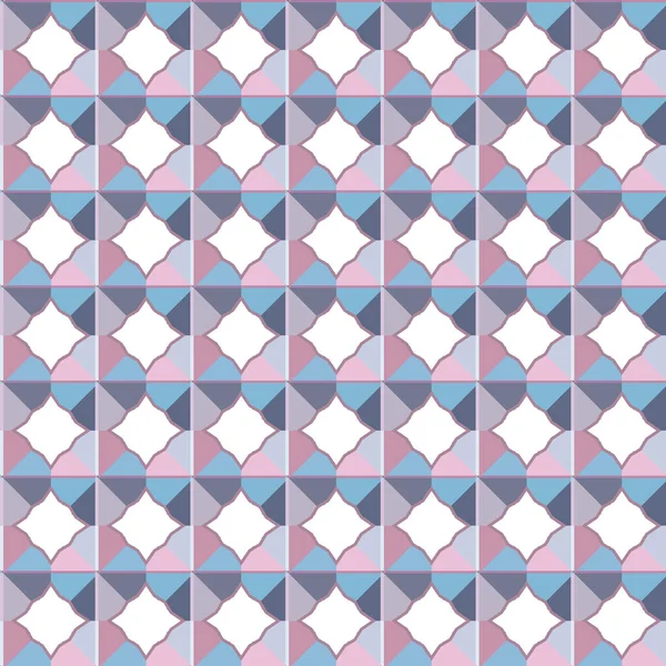 抽象的な背景を持つシームレスな幾何学装飾パターン — ストックベクタ