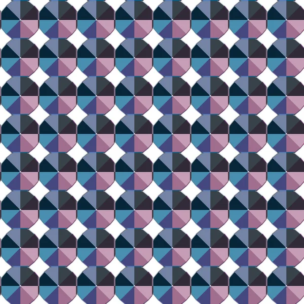 Nahtlose Geometrische Ornamentale Muster Abstrakte Illusion Hintergrund — Stockvektor