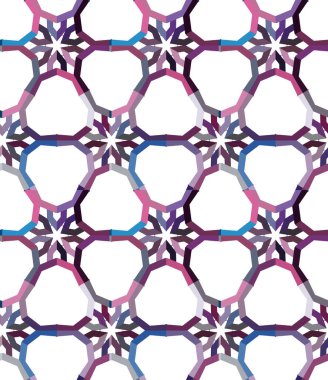 Dikensiz geometrik süslemeli görüntü. Soyut illüzyon arka planı