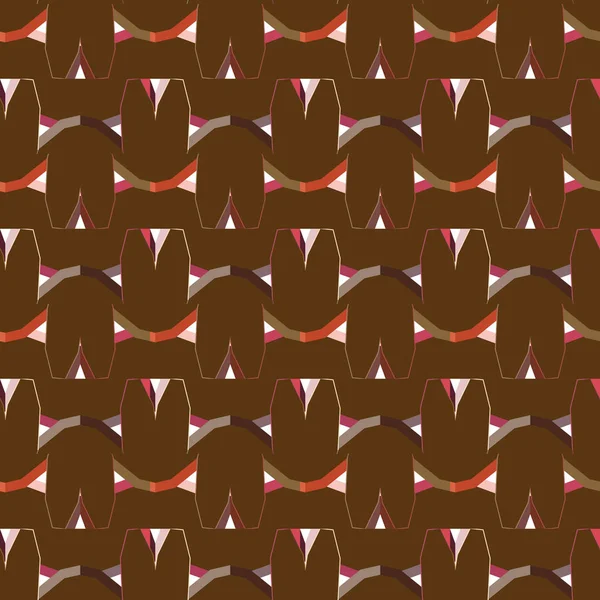 Sømløs Geometrisk Ornamentalt Mønster Abstrakt Illusjonsbakgrunn – stockvektor