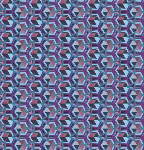 Patrón Ornamental Geométrico Sin Costuras Fondo Ilusión Abstracta — Vector de stock