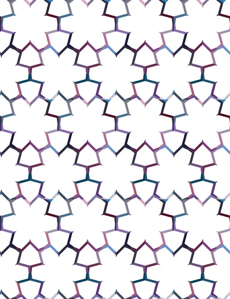 Patrón Ornamental Geométrico Sin Costuras Fondo Ilusión Abstracta — Vector de stock