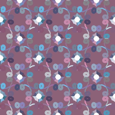 soyut süslemeli baskı, kusursuz desenli kumaş arkaplan