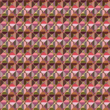 Kusursuz geometrik süslemeli desen, soyut illüzyon arka planı