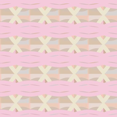 Soyut vektör geometrik dikişsiz desen. beyaz çizgi örgülü modern minimalist arkaplan