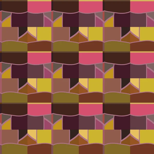 Patrón Sin Costuras Con Formas Geométricas Ilustración Vectorial — Archivo Imágenes Vectoriales