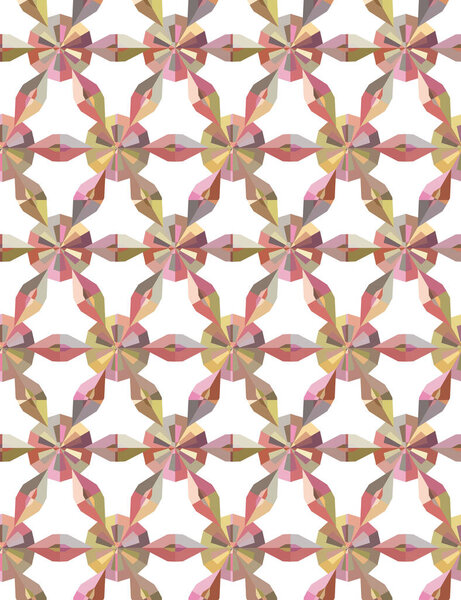 Seamless geometric ornamental pattern. Abstract illusion background