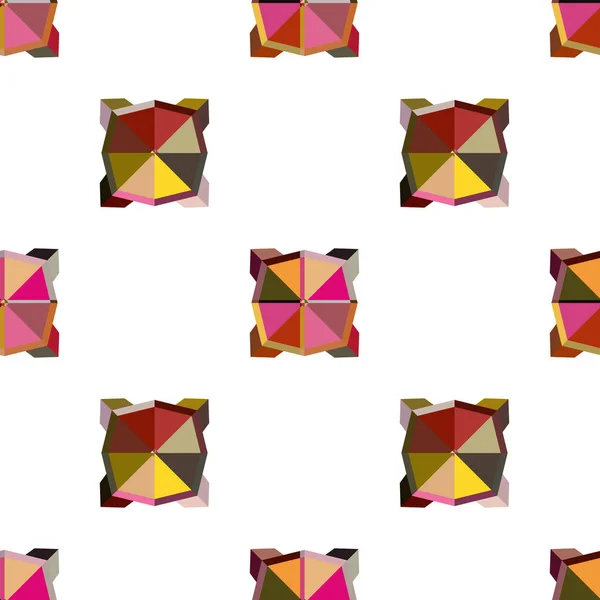 Naadloos Geometrisch Ornamentspatroon Abstracte Illusie Achtergrond — Stockvector