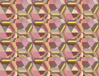 Dikensiz geometrik süslemeli görüntü. Soyut illüzyon arka planı