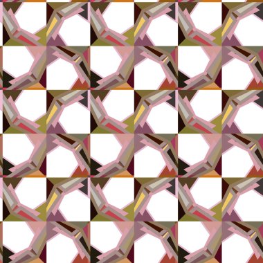 Dikensiz geometrik süslemeli görüntü. Soyut illüzyon arka planı