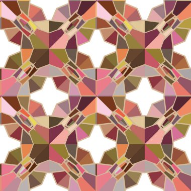 Soyut illüzyon arka planı. Kusursuz geometrik süslemeli görüntü