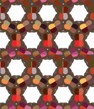 Soyut illüzyon arka planı. Kusursuz geometrik süslemeli görüntü