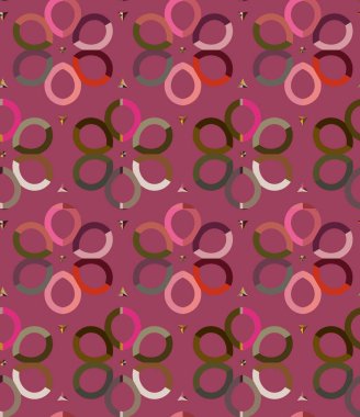 Modern geometrik vektör tasarımı, kusursuz desen çizimi