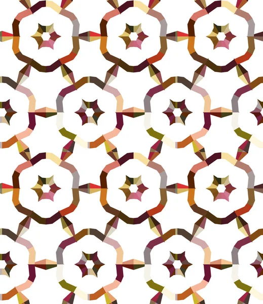 Fondo Abstracto Ilusión Filmación Con Patrón Ornamental Geométrico Sin Costuras — Vector de stock