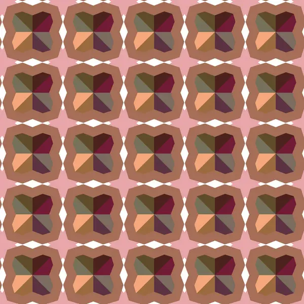 Abstrakte Illusion Hintergrund Verfilmung Mit Nahtlosem Geometrischen Ornamentmuster — Stockvektor