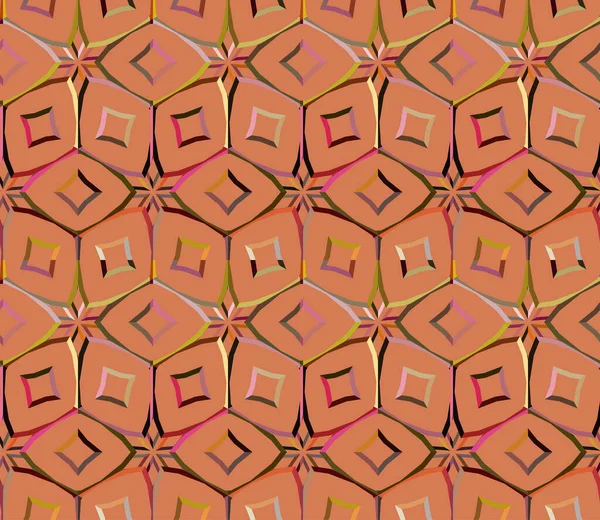 Iluzia Abstractă Imagini Model Ornamental Geometric Fără Sudură — Vector de stoc