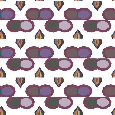 Geometrik şekilli kusursuz desen vektör çizimi