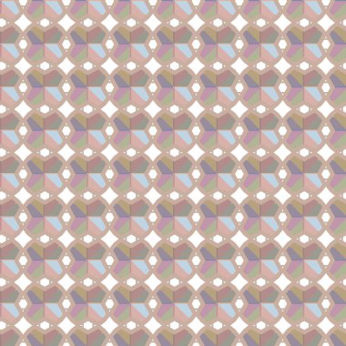 Geometrik şekilli kusursuz desen vektör çizimi