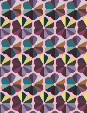 Geometrik şekilli kusursuz desen vektör çizimi