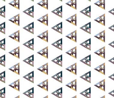 Geometrik şekilli kusursuz desen vektör çizimi