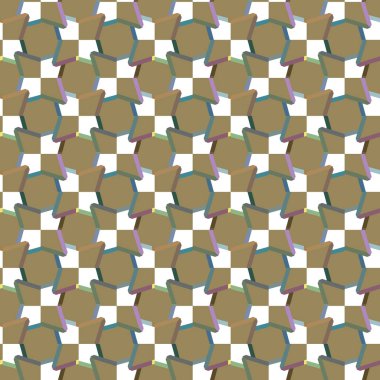 Geometrik şekilli kusursuz desen vektör çizimi