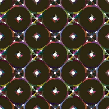 Geometrik şekilli kusursuz desen vektör çizimi