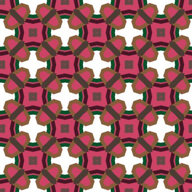 Geometrik şekilli kusursuz desen vektör çizimi