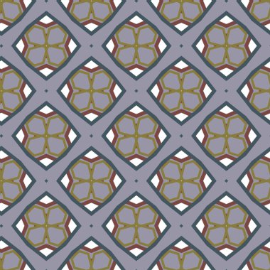 Geometrik şekilli kusursuz desen vektör çizimi