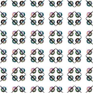 Geometrik şekilli kusursuz desen. vektör illüstrasyonu